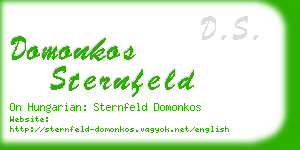 domonkos sternfeld business card
